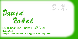 david nobel business card